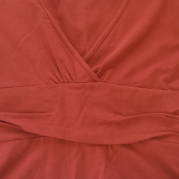 Patagonia Burnt Orange 3/4 Sleeve Margot Dress - Size M - Picture 3 of 6